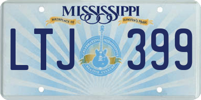 MS license plate LTJ399