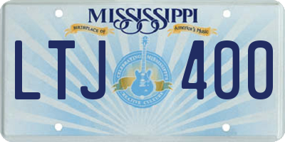 MS license plate LTJ400