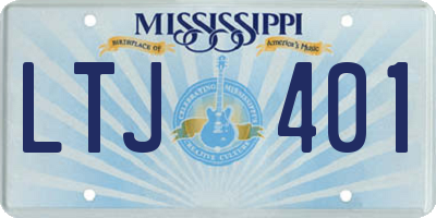 MS license plate LTJ401