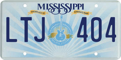 MS license plate LTJ404