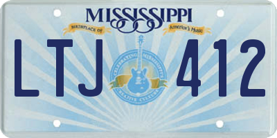MS license plate LTJ412