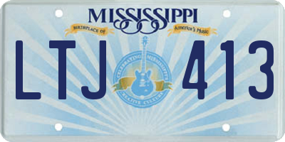 MS license plate LTJ413