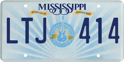 MS license plate LTJ414