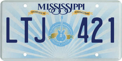 MS license plate LTJ421