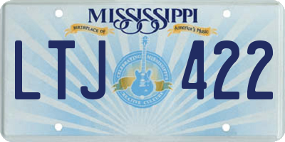 MS license plate LTJ422