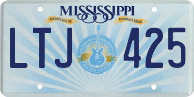 MS license plate LTJ425