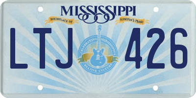 MS license plate LTJ426