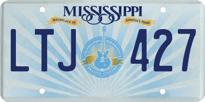 MS license plate LTJ427