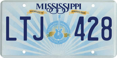 MS license plate LTJ428