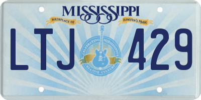 MS license plate LTJ429