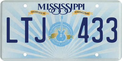 MS license plate LTJ433