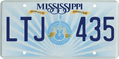 MS license plate LTJ435