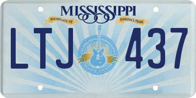 MS license plate LTJ437