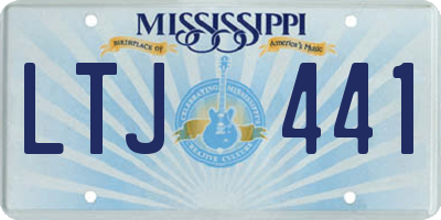 MS license plate LTJ441