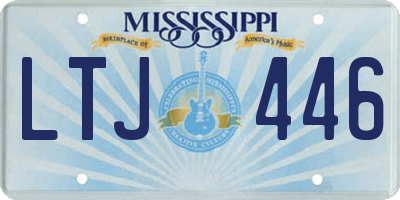 MS license plate LTJ446