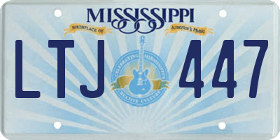 MS license plate LTJ447