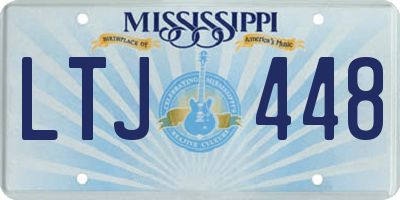 MS license plate LTJ448