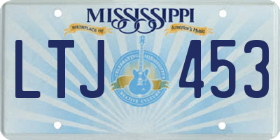 MS license plate LTJ453