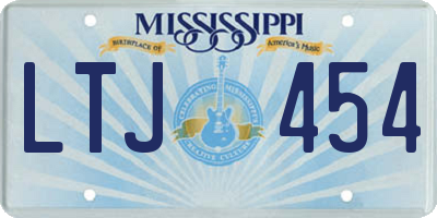 MS license plate LTJ454