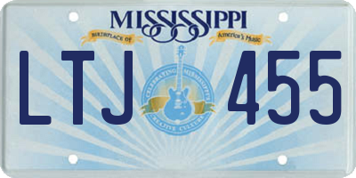 MS license plate LTJ455
