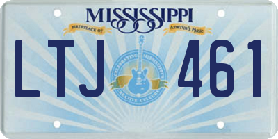 MS license plate LTJ461