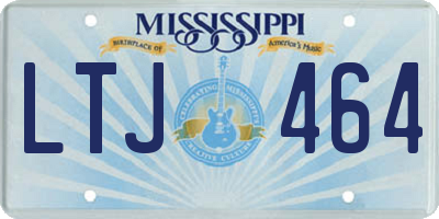 MS license plate LTJ464