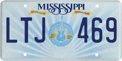MS license plate LTJ469