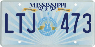 MS license plate LTJ473