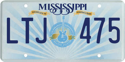 MS license plate LTJ475