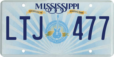 MS license plate LTJ477