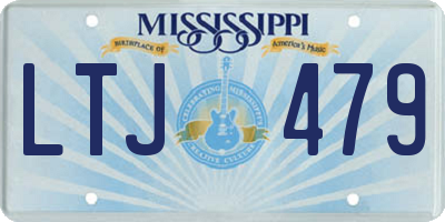 MS license plate LTJ479
