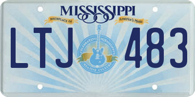 MS license plate LTJ483