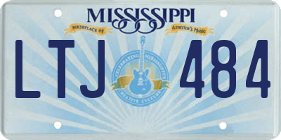 MS license plate LTJ484