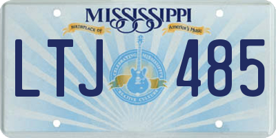 MS license plate LTJ485