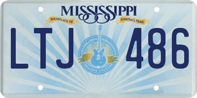 MS license plate LTJ486