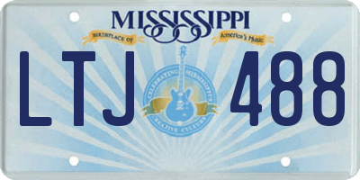 MS license plate LTJ488