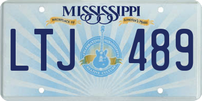 MS license plate LTJ489