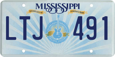 MS license plate LTJ491