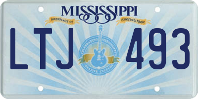 MS license plate LTJ493