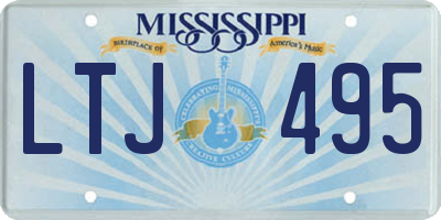 MS license plate LTJ495