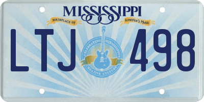 MS license plate LTJ498