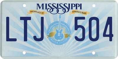 MS license plate LTJ504
