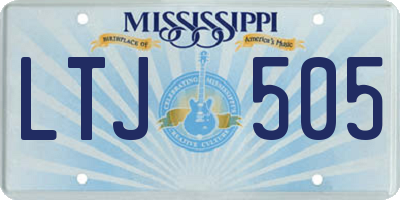 MS license plate LTJ505