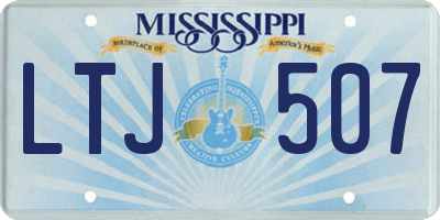 MS license plate LTJ507