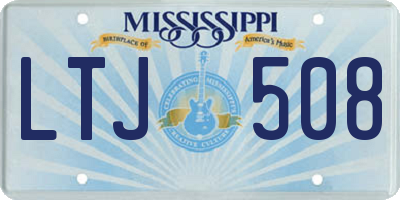 MS license plate LTJ508