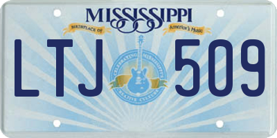 MS license plate LTJ509