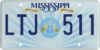 MS license plate LTJ511