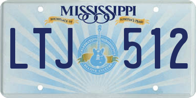 MS license plate LTJ512