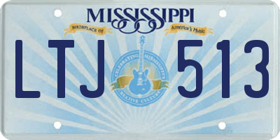 MS license plate LTJ513