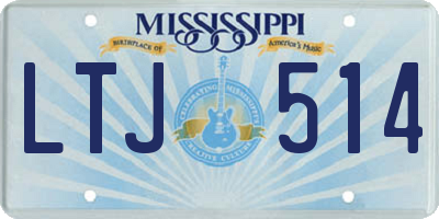 MS license plate LTJ514